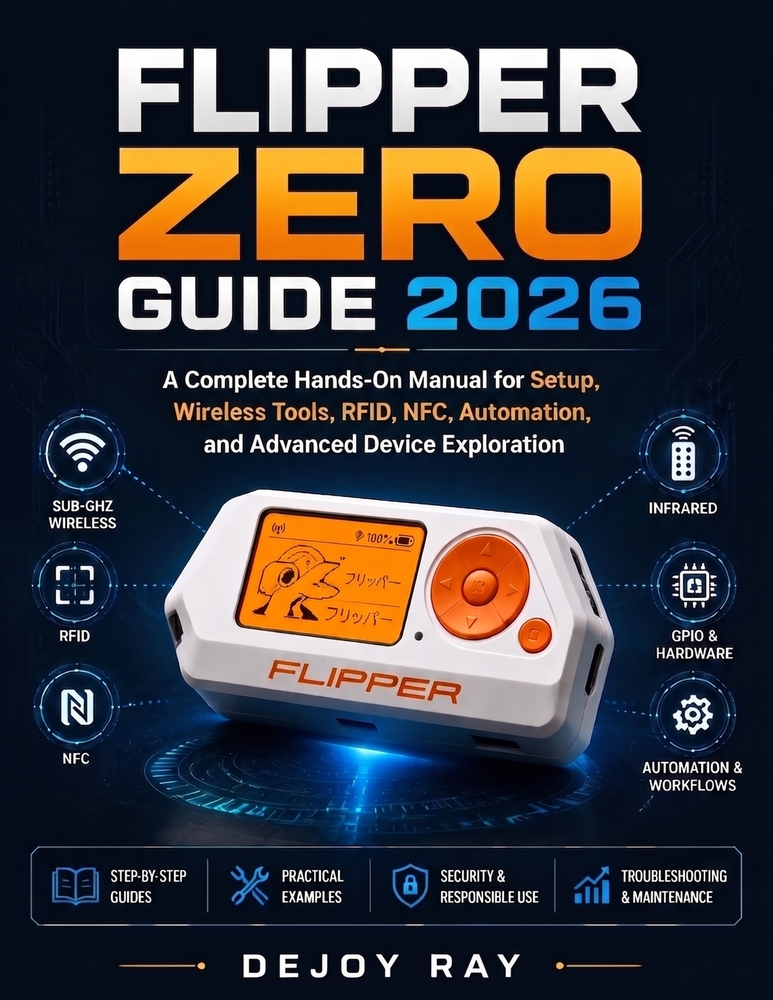 Flipper Zero User Guide 2026: A Complete Hands-On Manual for Setup, Wireless Tools, RFID, NFC, Automation, and Advanced Device Exploration cover