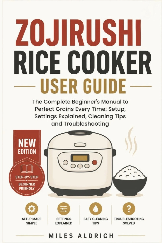 Zojirushi Rice Cooker User Guide: The Complete Beginner's Manual to Perfect Grains Every Time: Setup, Settings Explained, Cleaning Tips and Troublesho cover