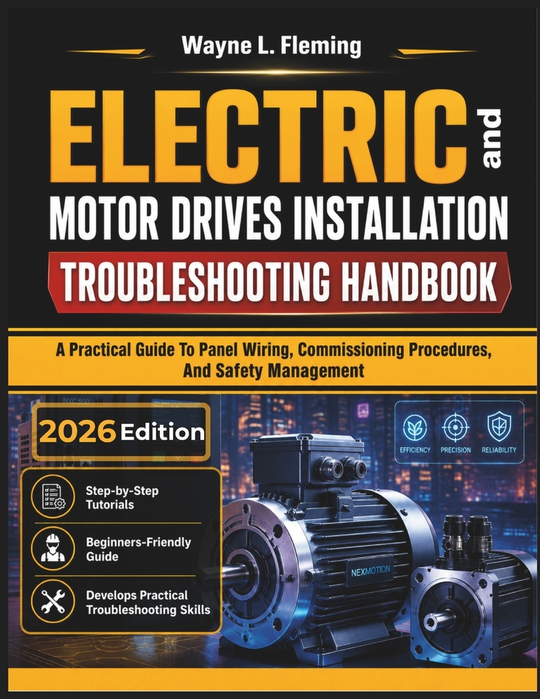 Electric Motor Drives Installation and Troubleshooting Handbook: A Practical Guide To Panel Wiring, Commissioning Procedures, And Safety Management cover
