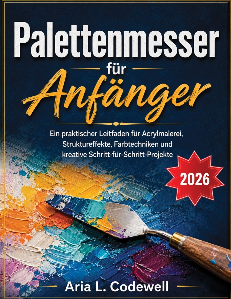 Palettenmesser für Anfänger: Ein praktischer Leitfaden für Acrylmalerei, Struktureffekte, Farbtechniken und kreative Schritt-für-Schritt-Projekte cover