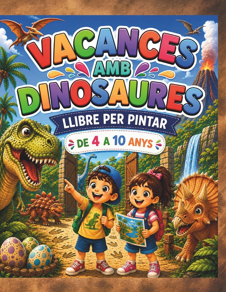 Vacances amb dinosaures: Llibre per pintar cover