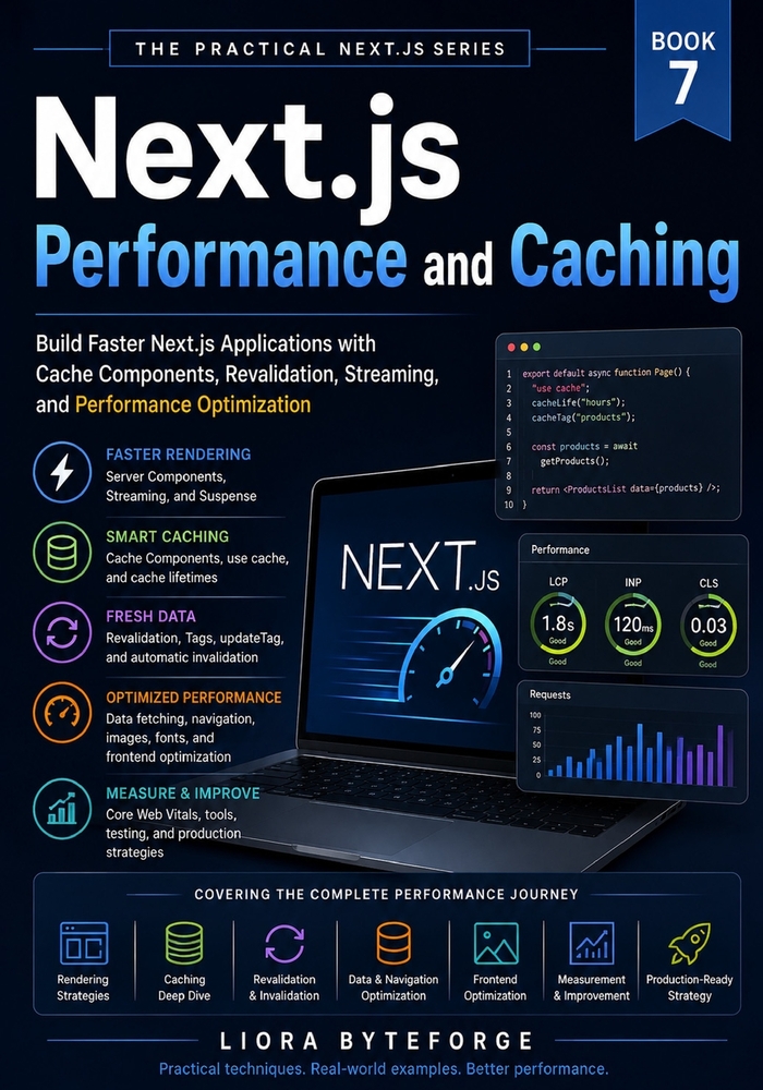 Next.js Performance and Caching: Build Faster Next.js Applications with Cache Components, Revalidation, Streaming, and Performance Optimization cover