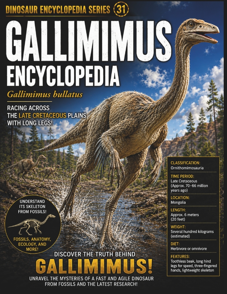 Dinosaur Encyclopedia Series Vol.31 Gallimimus: A Scientific Guide to the Agile Ornithomimid of Late Cretaceous Mongolia cover