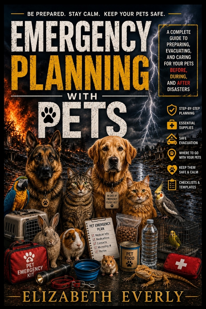 Emergency Planning with Pets: A Practical Guide to Preparing Pet Food, Carriers, Records, Supplies, and Evacuation Plans for Emergencies cover
