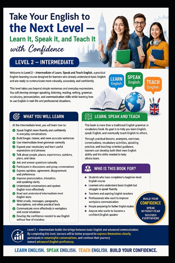 Enhance Your Career By Learning, Speaking and Teaching English Level 2 - Intermediate: Fast English Speaking Course cover