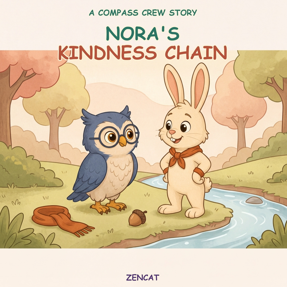 Nora's Kindness Chain: A Compass Crew Story About Kindness And Empathy for Kids Ages 4-8 cover