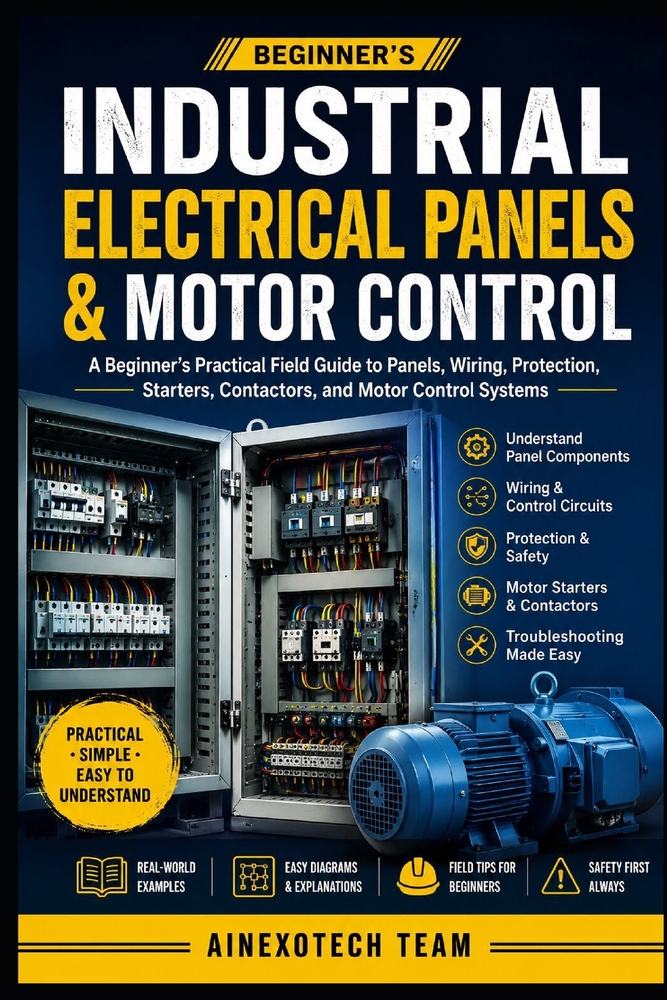 Industrial Electrical Panels & Motor Control: A Beginner's Practical Field Guide to Panels, Wiring, Protection, Starters, Contactors, and Motor Contro cover
