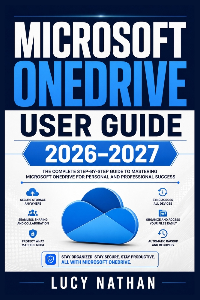 Microsoft Onedrive User Guide 2026-2027: Master Cloud Storage, File Syncing, Secure Sharing, Automatic Backup, Collaboration & Cross-Device Access cover