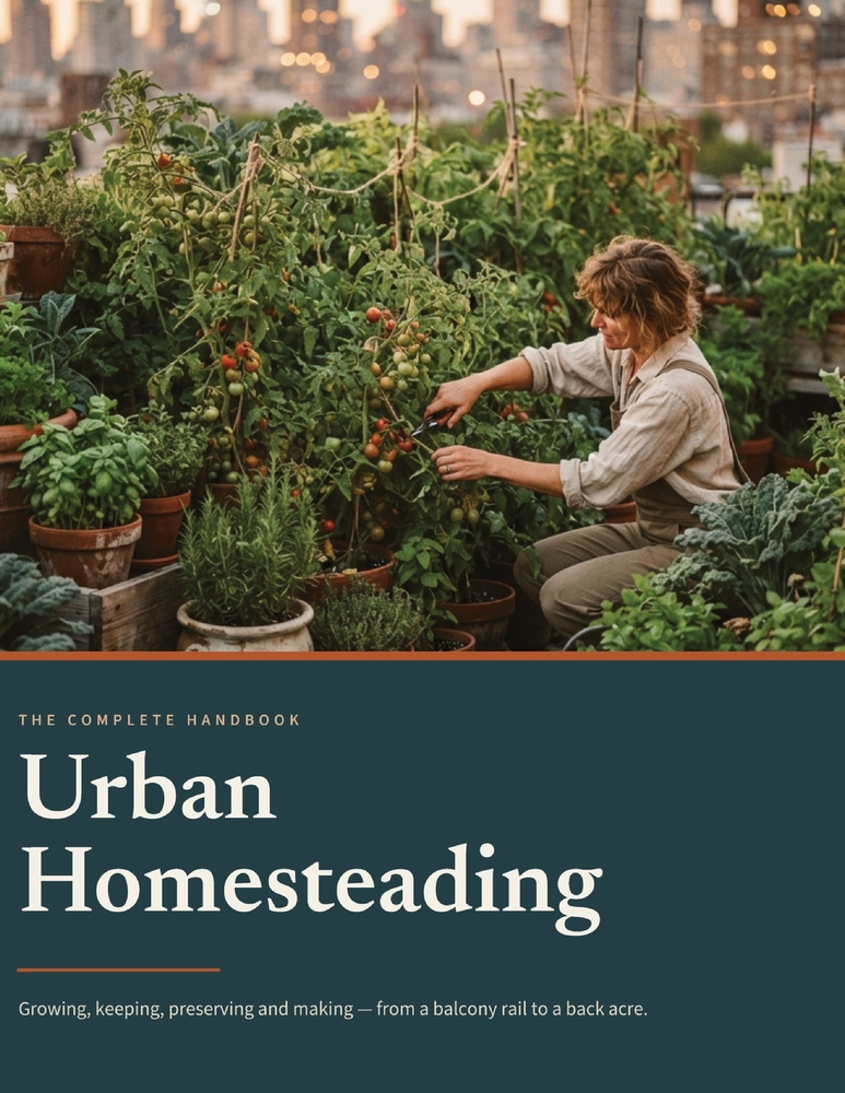 Urban Homesteading: Growing, keeping, preserving and making from a balcony rail to a back acre. cover