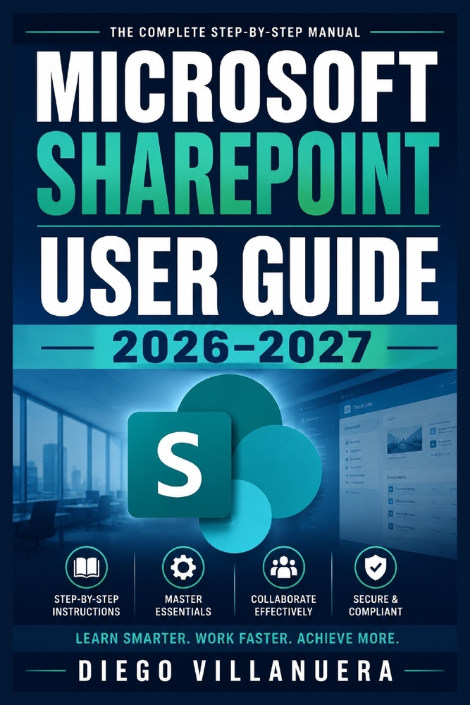 Microsoft SharePoint User Guide 2026-2027: Master Team Sites, Document Libraries, Lists, Pages, Permissions, Automation, Intranet Design, Secure Shari cover