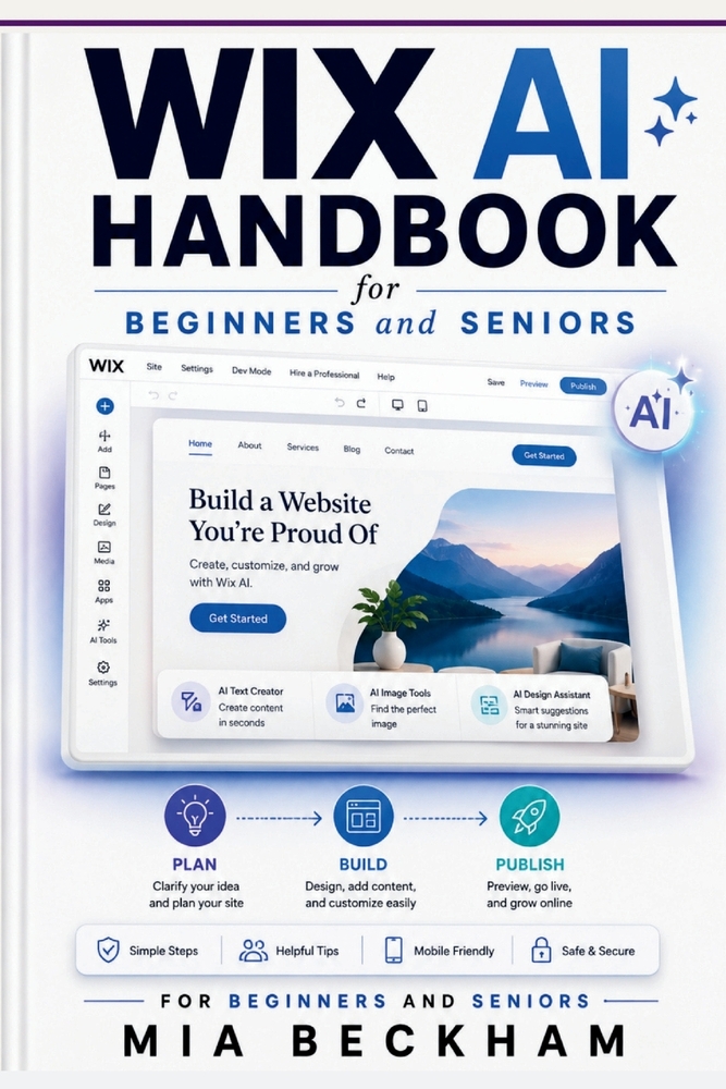 Updated Wix AI Handbook for Beginners and Seniors: A Simple Guide to Building Websites, Adding Content, and Creating an Online Presence cover