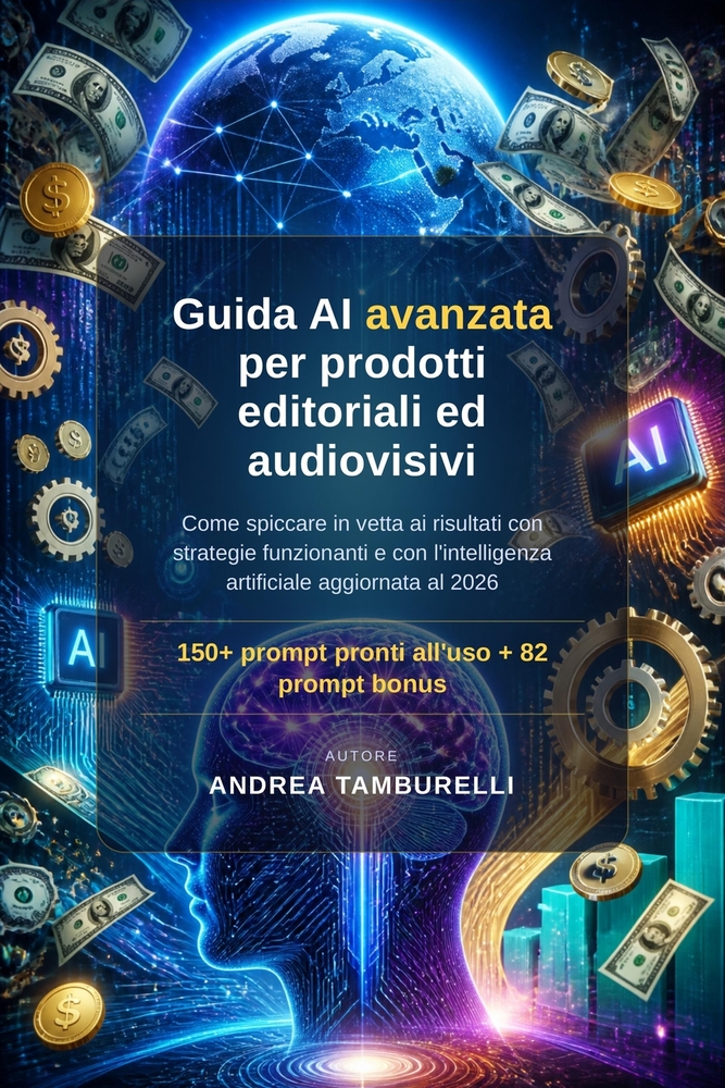 Guida Completa: AI per Prodotti Editoriali, Audiovisivi e Competitor Intelligence: Manuale operativo con prompt pronti all'uso, servizi AI mondiali, f cover