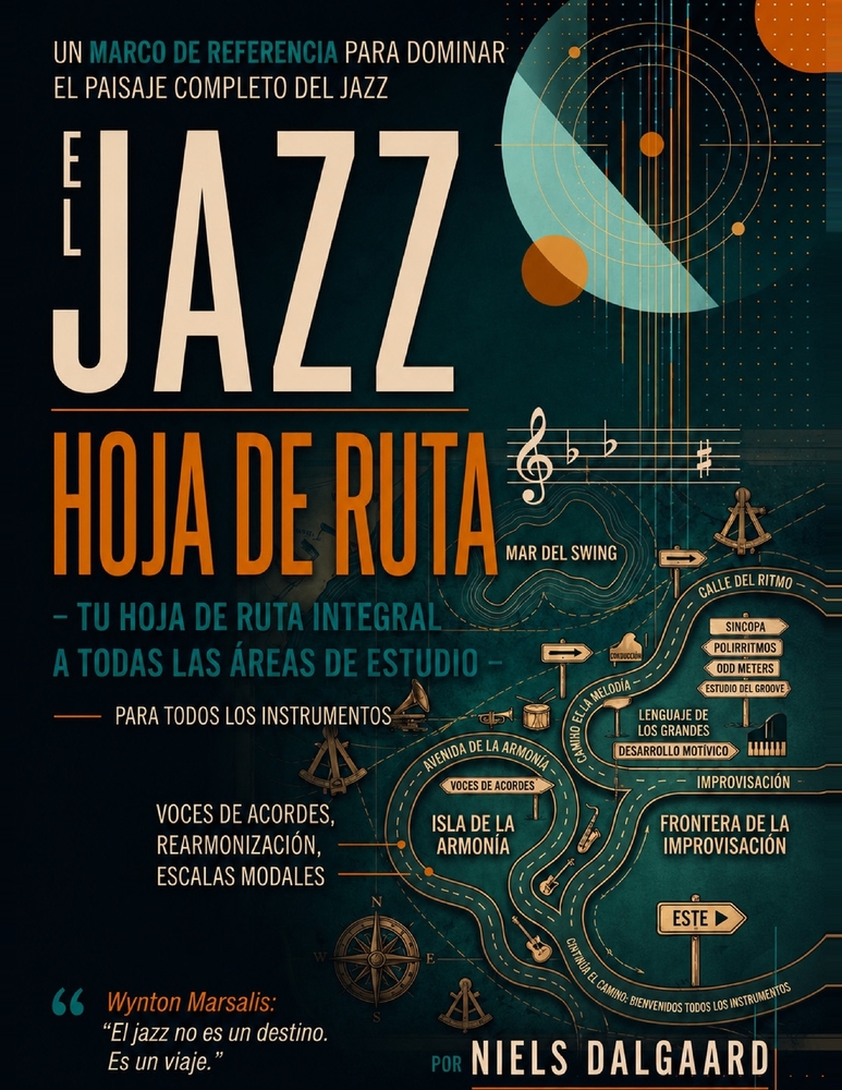 The Jazz Roadmap: La guía completa para estudiar jazz: 116 temas en 16 etapas, desde el oído y el ritmo hasta la improvisación, la armonía y el jazz m cover