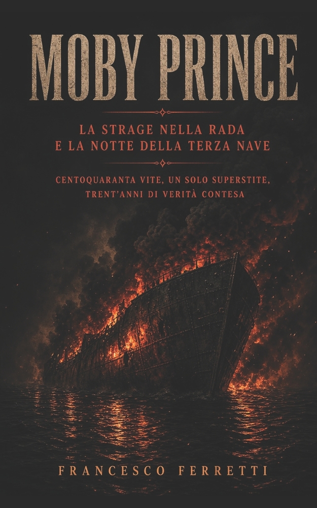 MOBY PRINCE - La strage nella rada e la notte della terza nave: Centoquaranta vite, un solo superstite, trent'anni di verità contesa cover
