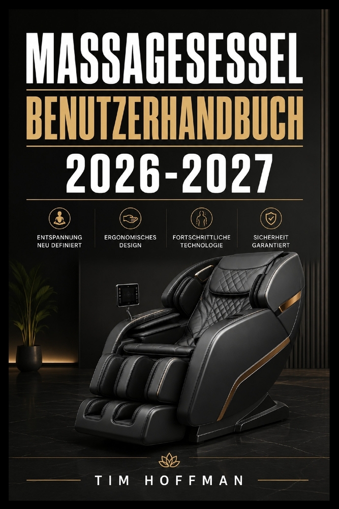 Massagesessel Benutzerhandbuch 2026-2027: Einrichtung, Pflege, Programme und Problemlösung klar und einfach erklärt für den täglichen Gebrauch, entwic cover