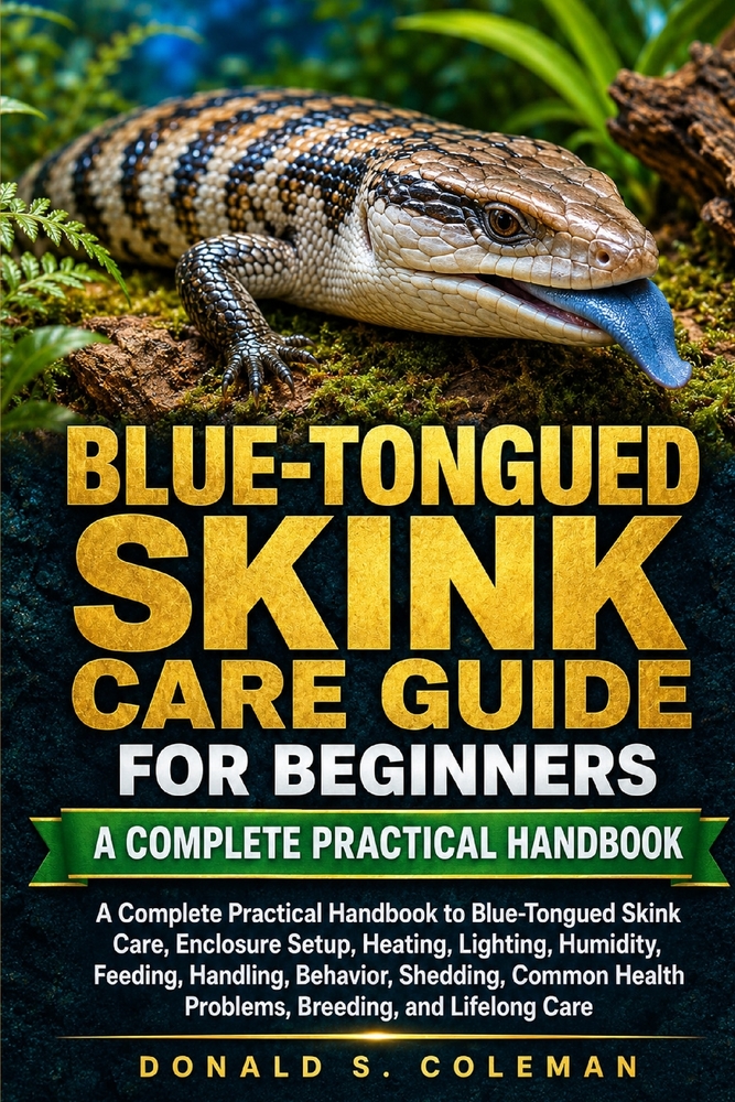 Blue-Tongued Skink Care Guide for Beginners: A Complete Practical Handbook to Blue-Tongued Skink Care, Enclosure Setup, Heating, Lighting, Humidity, F cover