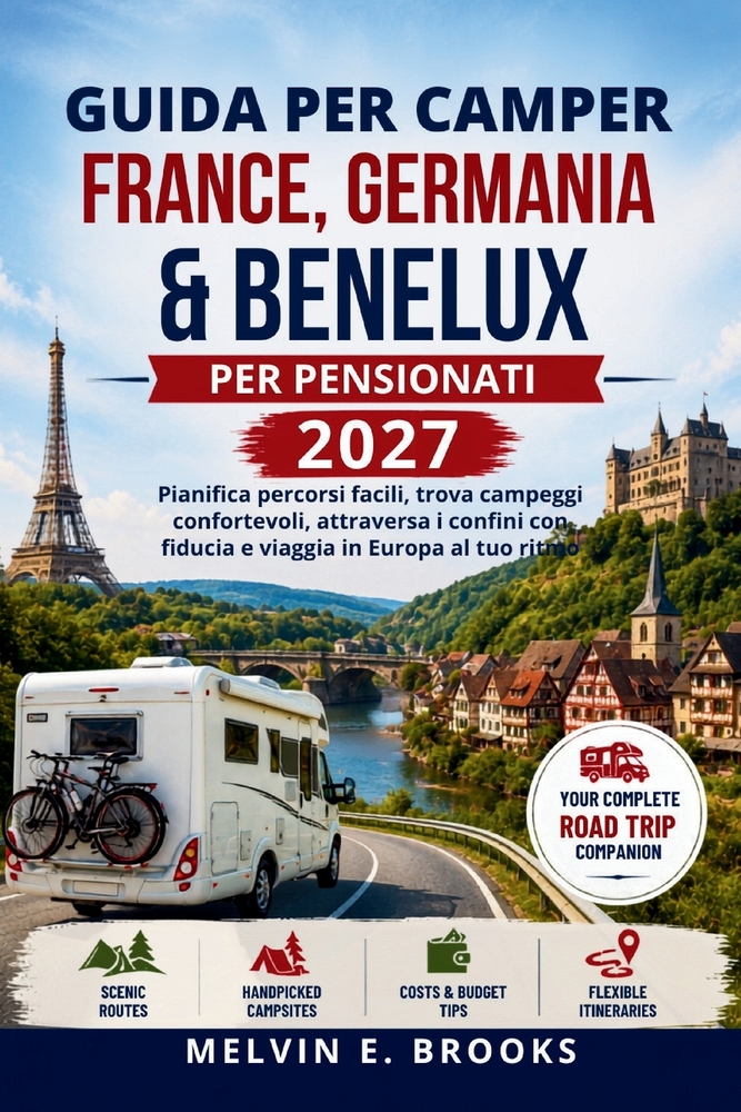 Guida per motorhome France, Germania e Benelux per pensionati 2027: Pianifica percorsi facili, trova campeggi confortevoli, attraversa i confini con f cover