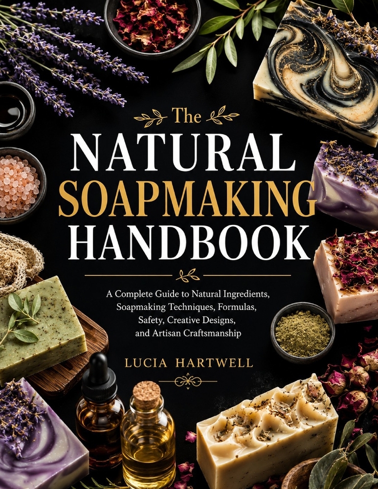 The Natural Soapmaking Handbook: A Complete Guide to Natural Ingredients, Soapmaking Techniques, Formulas, Safety, Creative Designs, and Artisan Craft cover