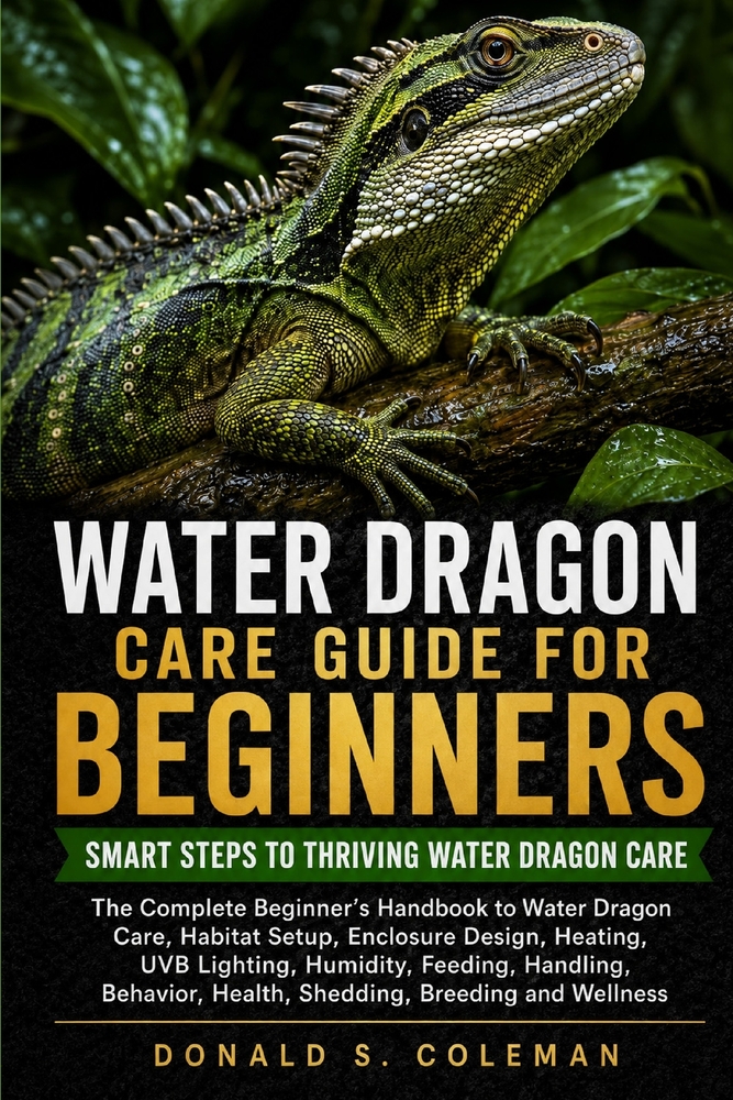 Water Dragon Care Guide for Beginners: The Complete Beginner's Handbook to Water Dragon Care, Habitat Setup, Enclosure Design, Heating, UVB Lighting, cover