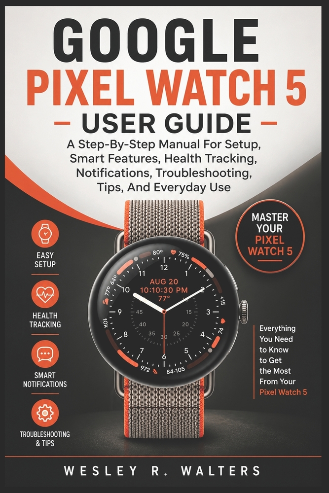 Google Pixel Watch 5 User Guide: A Step-By-Step Manual For Setup, Smart Features, Health Tracking, Notifications, Troubleshooting, Tips, And Everyday cover