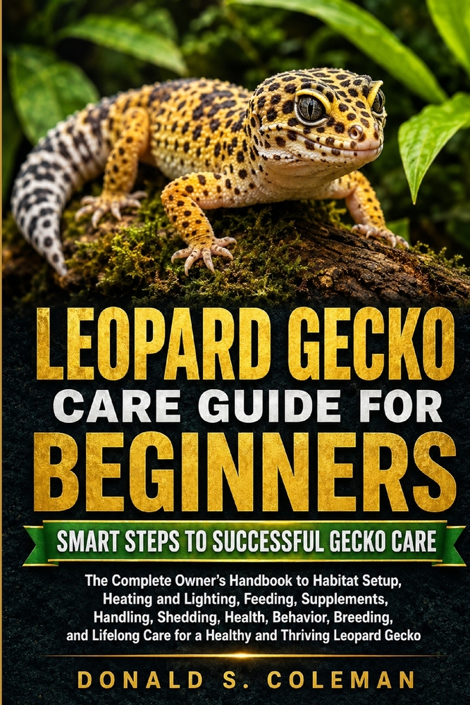 Leopard Gecko Care Guide for Beginners: The Complete Owner's Handbook to Habitat Setup, Heating and Lighting, Feeding, Supplements, Handling, Shedding cover