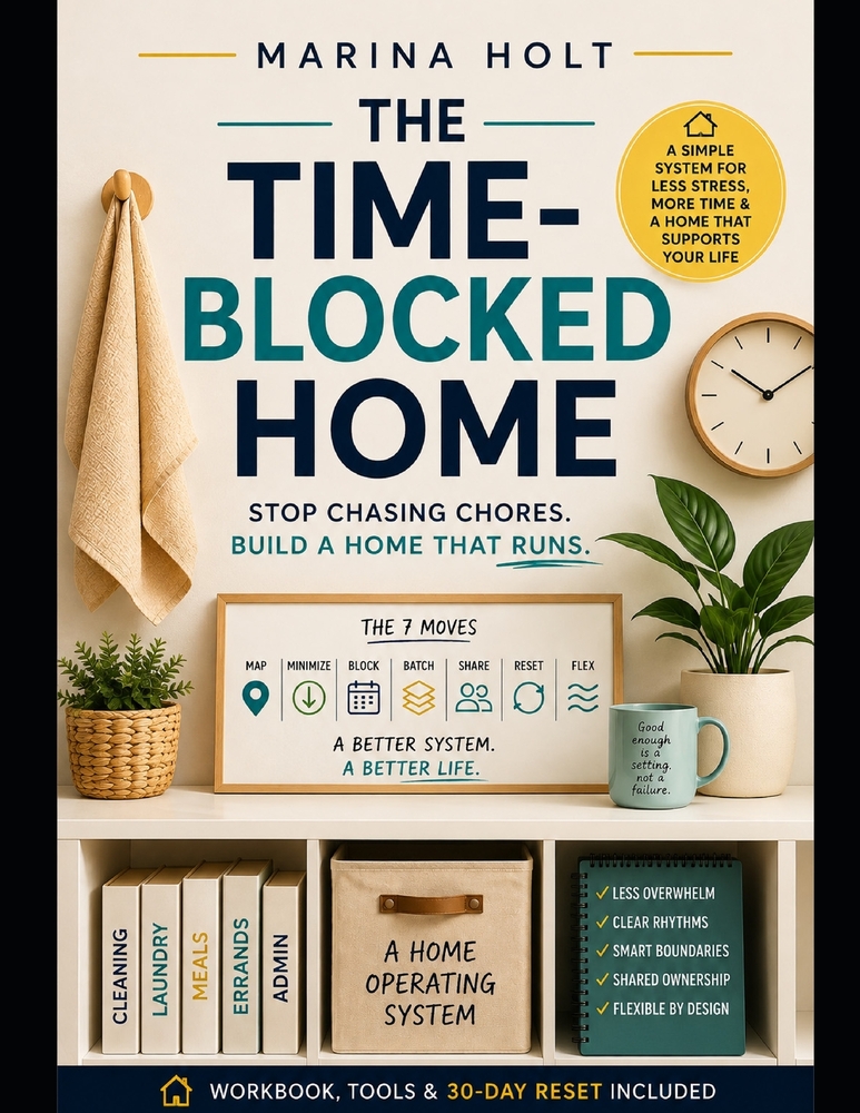 The Time-Blocked Home: Stop Chasing Chores, Reduce Household Overwhelm, and Build a Home That Runs cover