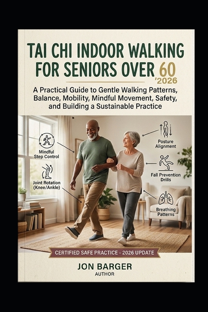 Tai CHI Indoor Walking for Seniors Over 60: A Practical 2026 Guide to Gentle Walking Patterns, Balance, Mobility, Mindful Movement, Safety, and Buildi cover