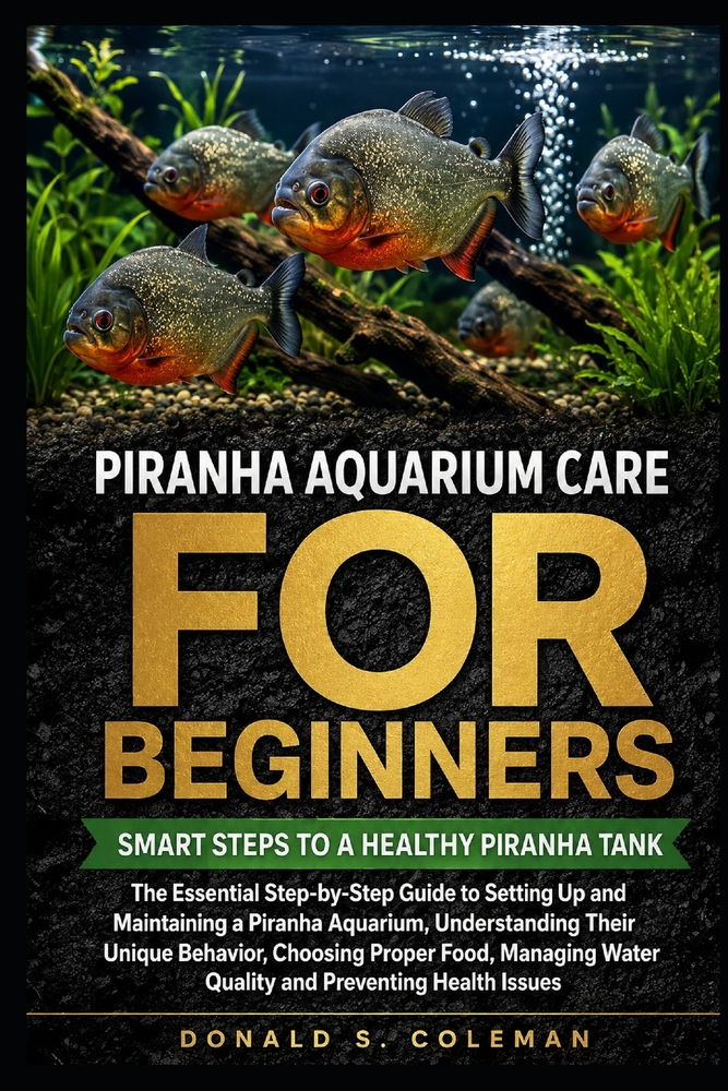 Piranha Aquarium Care for Beginners: The Essential Step-by-Step Guide to Setting Up and Maintaining a Piranha Aquarium, Understanding Their Unique Beh cover