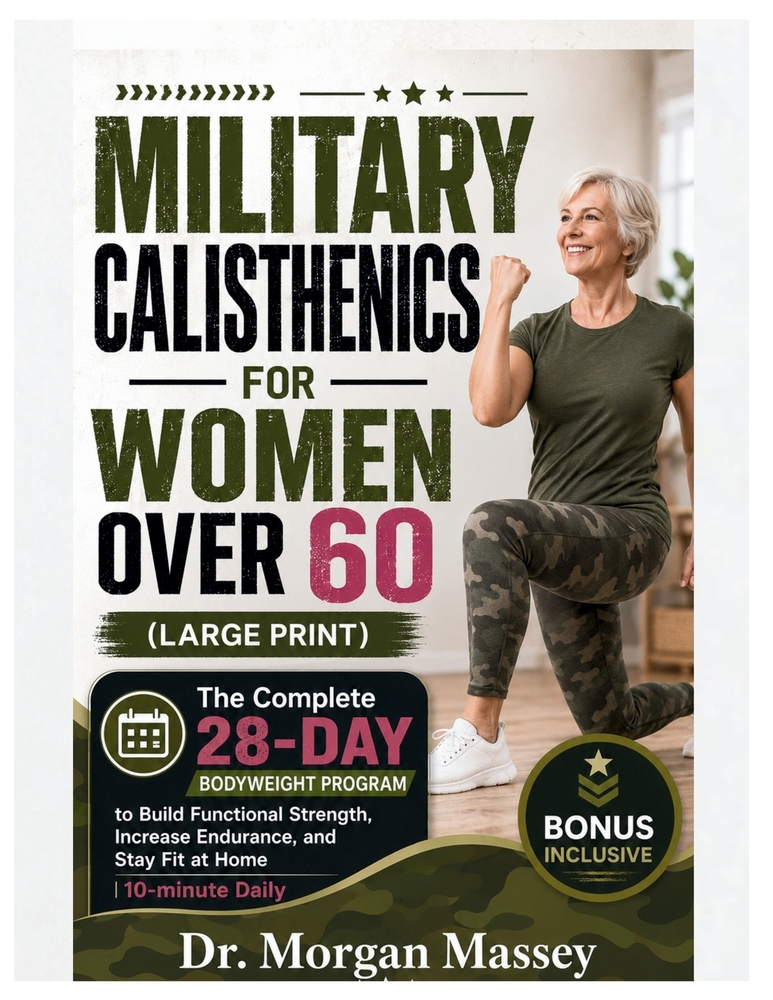 Military Calisthenics For Women Over 60 (Large Print): The Complete 28-Day Bodyweight Program to Build Functional Strength, Increase Endurance, and St cover