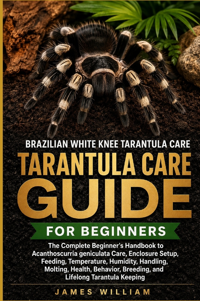 Brazilian White Knee Tarantula Care Guide: The Complete Beginner's Handbook to Acanthoscurria geniculata Care, Enclosure Setup, Feeding, Temperature, cover