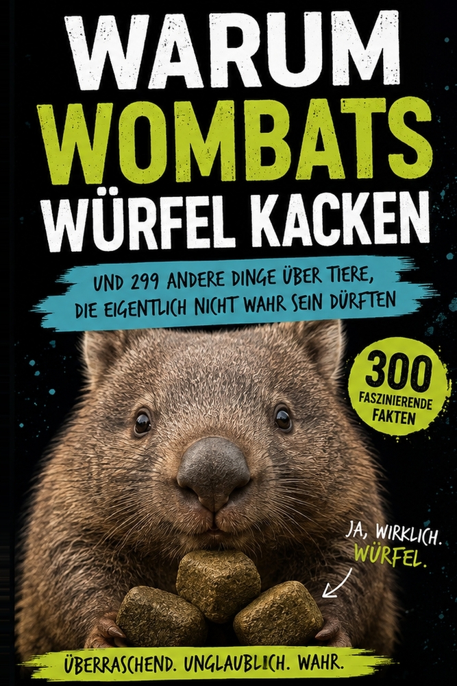 Warum Wombats Würfel kacken: Und 299 andere Dinge über Tiere, die eigentlich nicht wahr sein dürften cover
