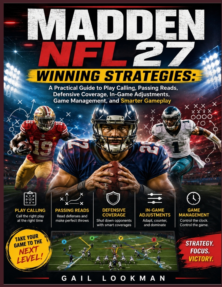 Madden NFL 27 Winning Strategies: A Practical Guide to Play Calling, Passing Reads, Defensive Coverage, In-Game Adjustments, Game Management, and Smar cover