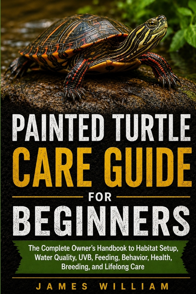 Painted Turtle Care Guide for Beginners: The Complete Owner's Handbook to Habitat Setup, Water Quality, UVB, Feeding, Behavior, Health, Breeding, and cover