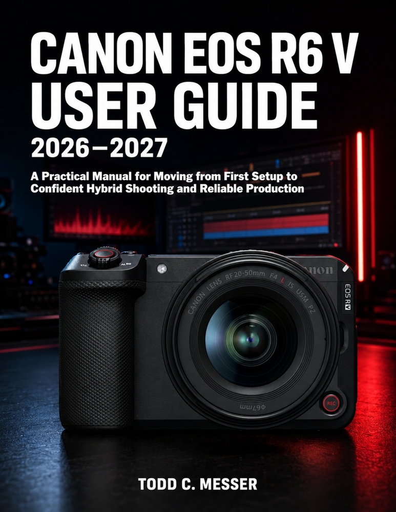 Canon EOS R6 V User Guide 2026-2027: A Practical Manual for Moving from First Setup to Confident Hybrid Shooting and Reliable Production cover