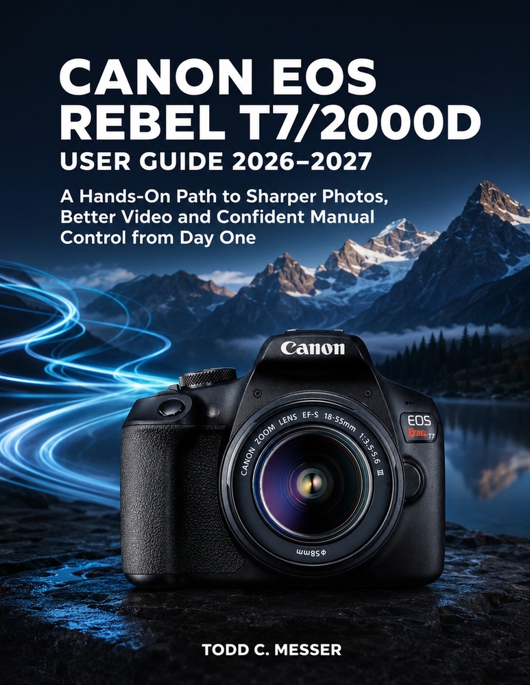 Canon EOS Rebel T7/2000D User Guide 2026-2027: A Hands-On Path to Sharper Photos, Better Video and Confident Manual Control from Day One cover