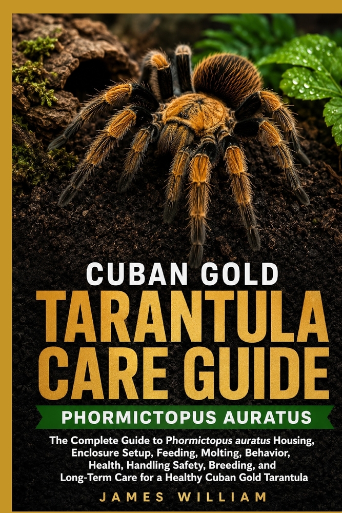Cuban Gold Tarantula Care Guide: The Complete Guide to Phormictopus auratus Housing, Enclosure Setup, Feeding, Molting, Behavior, Health, Handling Saf cover