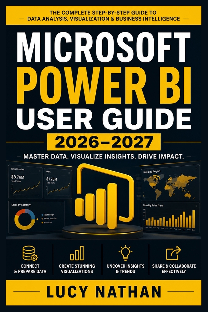 Microsoft Power BI User Guide 2026-2027: A Practical Handbook for Building Interactive Dashboards, Creating Data Models, Connecting Multiple Data Sour cover