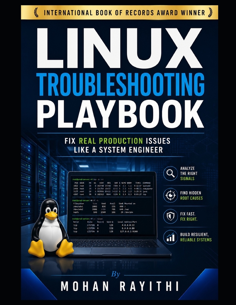 Linux Troubleshooting Playbook: Fix Real Production Issues Like a System Engineer cover
