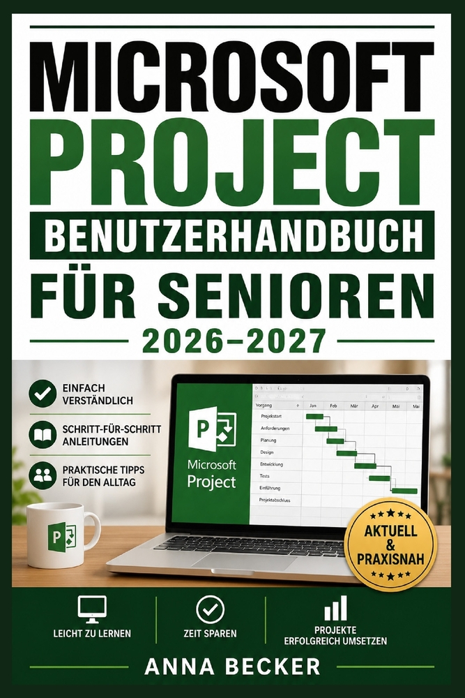 Microsoft Project Benutzerhandbuch Für Senioren 2026-2027: Praxisnaher Einstieg mit klaren Schrittfolgen zu Terminplanung, Aufgabenverwaltung, Ressour cover