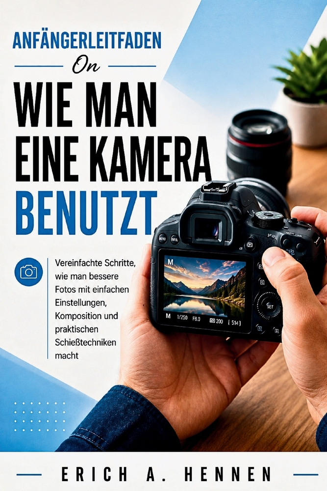 ANFÄNGERLEITFADEN On WIE MAN EINE KAMERA BENUTZT: Vereinfachte Schritte, wie man bessere Fotos mit einfachen Einstellungen, Komposition und praktische cover