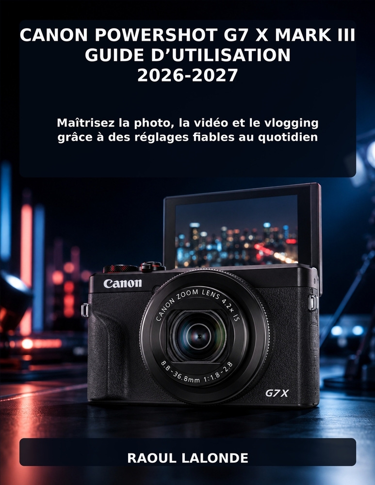 Canon PowerShot G7 X Mark III Guide d'Utilisation 2026-2027: Maîtrisez la photo, la vidéo et le vlogging grâce à des réglages fiables au quotidien cover