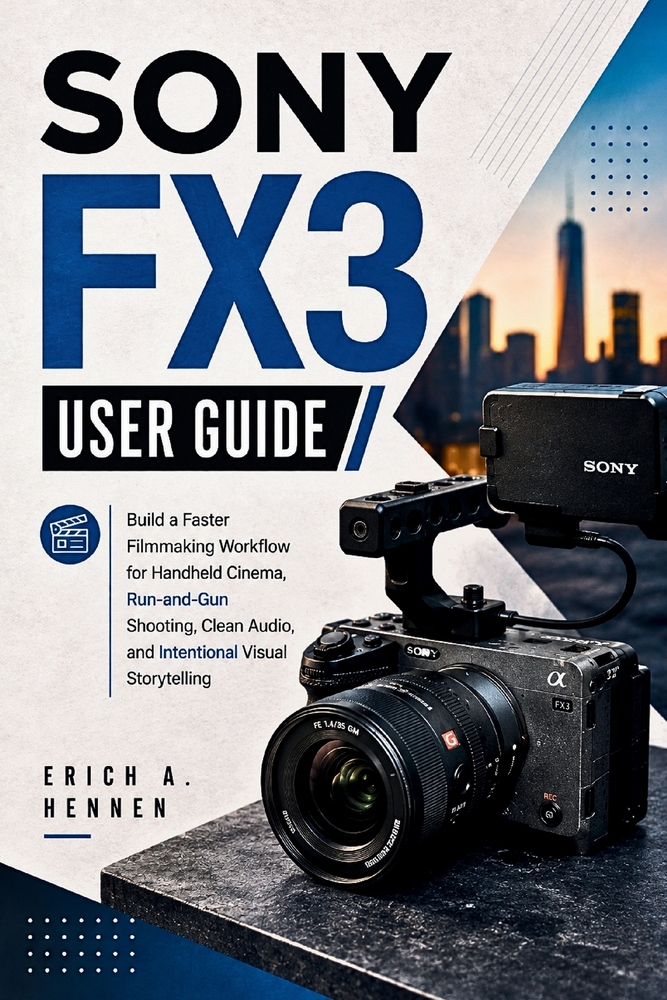 Sony FX3 User Guide: Build a Faster Filmmaking Workflow for Handheld Cinema, Run-and-Gun Shooting, Clean Audio, and Intentional Visual Storytelling cover