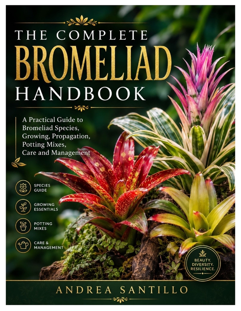 The Complete Bromeliad Handbook: A Practical Guide to Bromeliad Species, Growing, Propagation, Potting Mixes, Care and Management cover