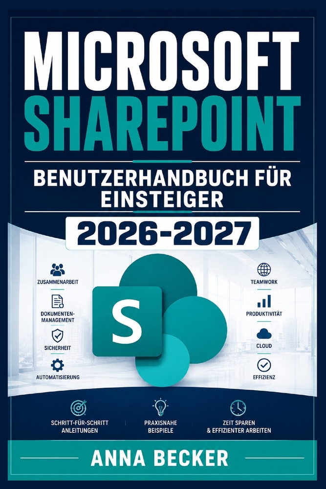 Microsoft SharePoint Benutzerhandbuch Für Einsteiger 2026-2027: Praxiswissen zu Websites, Dokumentbibliotheken, Listen, Berechtigungen, Zusammenarbeit cover