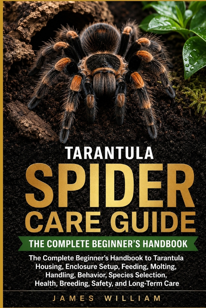 Tarantula Spider Care Guide: The Complete Beginner's Handbook to Tarantula Housing, Enclosure Setup, Feeding, Molting, Handling, Behavior, Species Sel cover