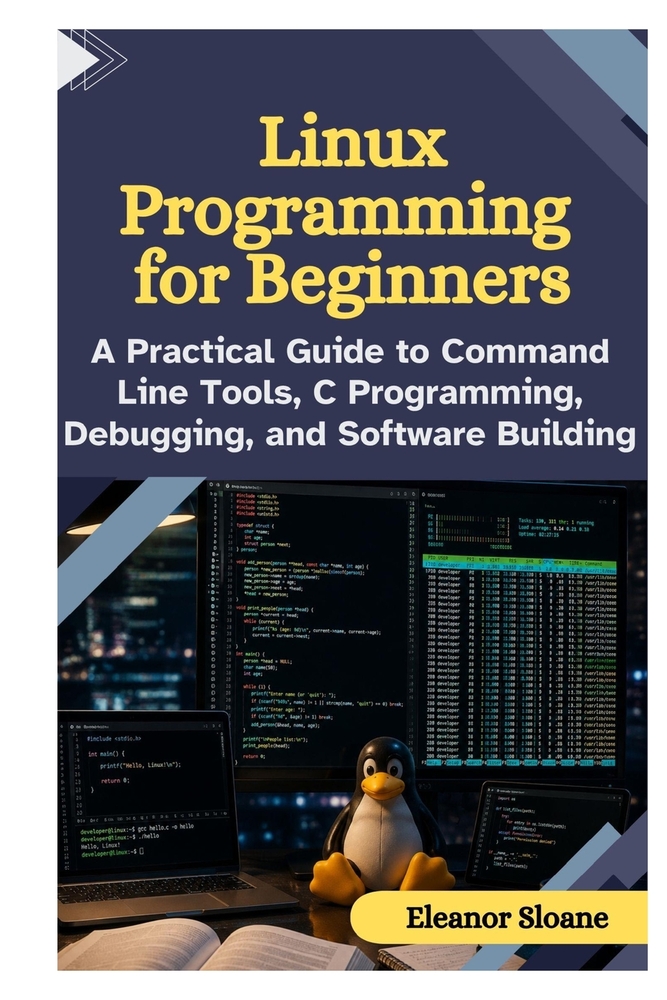 Linux Programming for Beginners: A Practical Guide to Command Line Tools, C Programming, Debugging, and Software Building cover