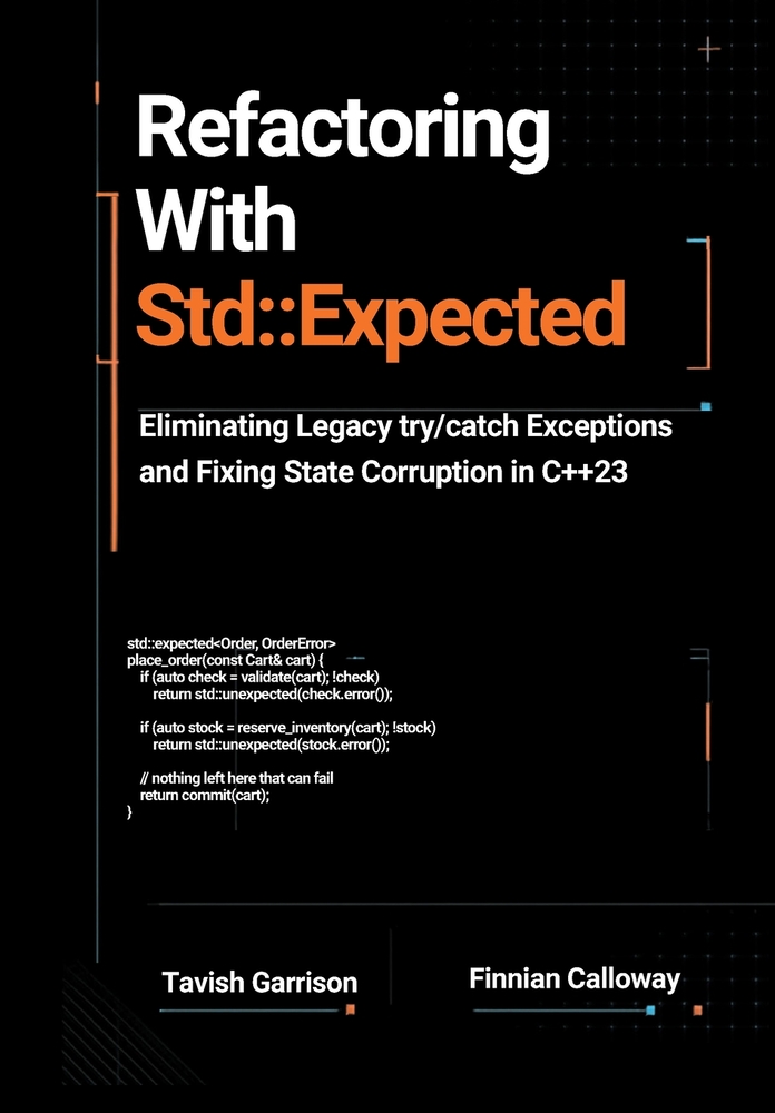 Refactoring With std: expected: Eliminating Legacy try/catch Exceptions and Fixing State Corruption in C++23 cover