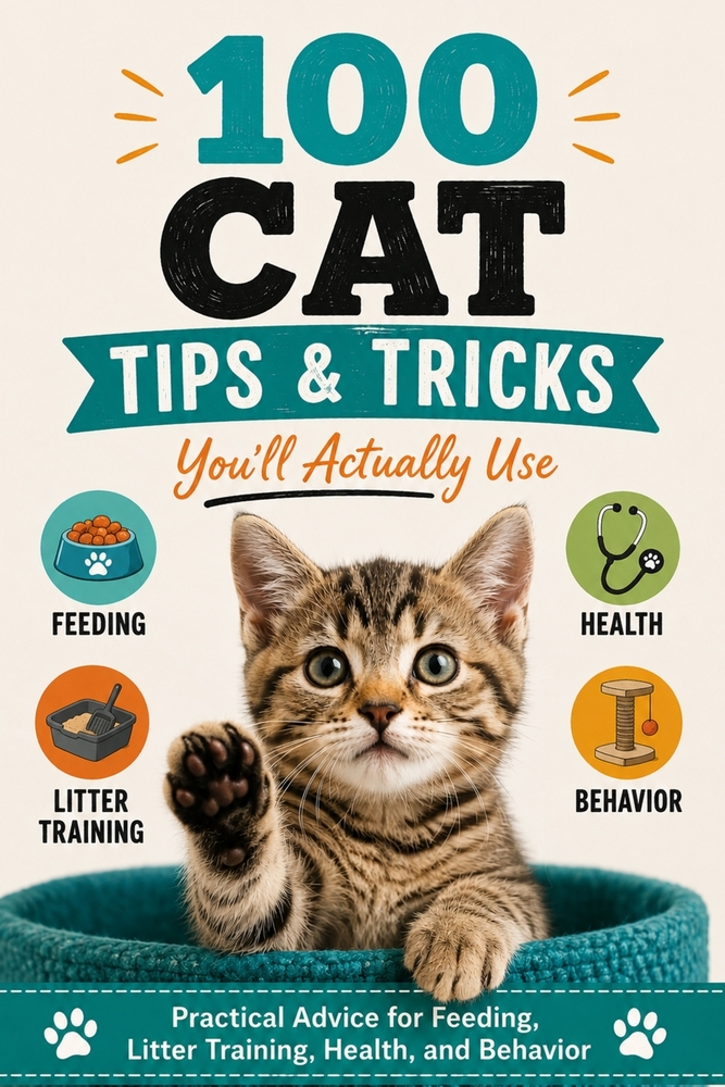 100 Cat Tips & Tricks You'll Actually Use: Practical Advice for Feeding, Litter Training, Health, and Behavior cover