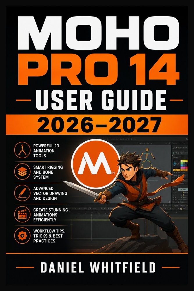 Moho Pro 14 User Guide 2026-2027: Master 2D Character Animation, Bone Rigging, Vector Drawing, Smart Controls, Timeline Editing, Lip Sync, Effects, Re cover