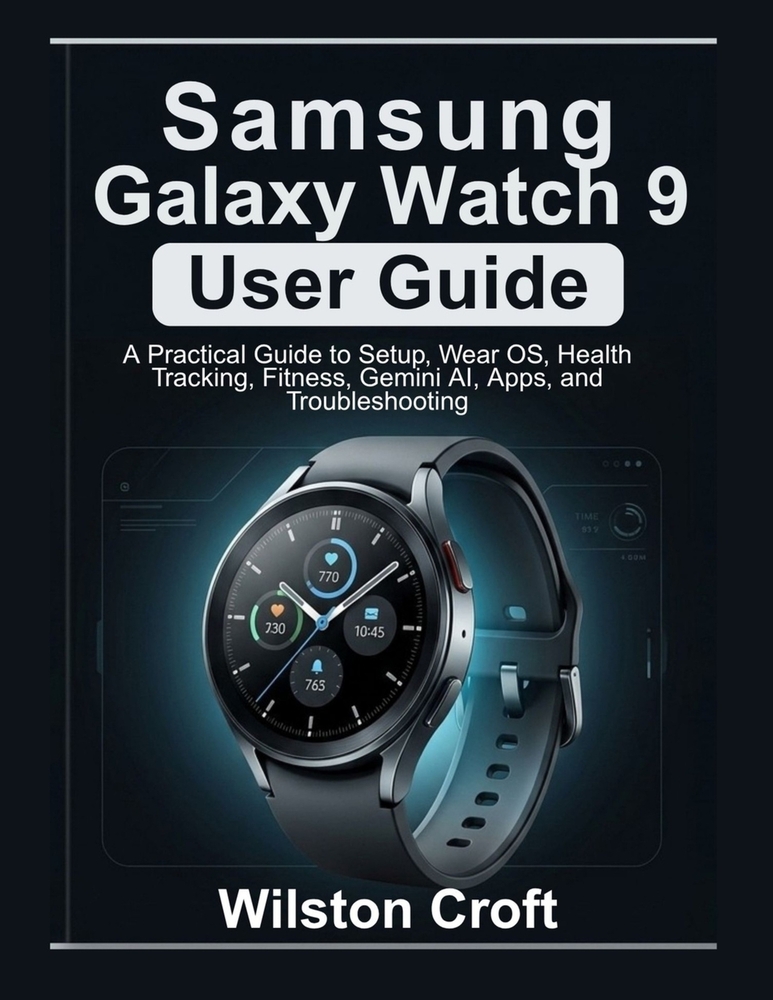 Samsung Galaxy Watch 9 User Guide: A Practical Guide to Setup, Wear OS, Health Tracking, Fitness, Gemini AI, Apps, and Troubleshooting cover